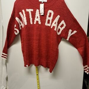 Simply Southern Red Crewneck Sweater with White Lettering